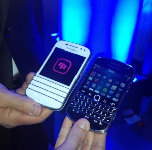 Chief Marketing Officer Frank Boulben’s White Q10 next to my Bold 9900 at JAM