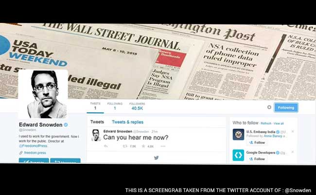 Edward Snowden Joins Twitter, Only Follows the NSA