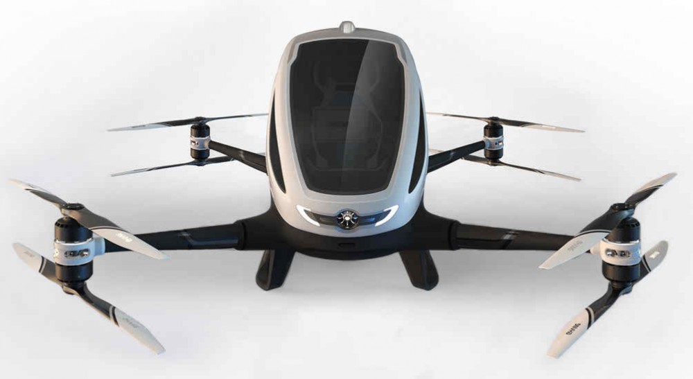 Chinese company unveils world's first passenger drone, the Ehang 184 : CES 2016